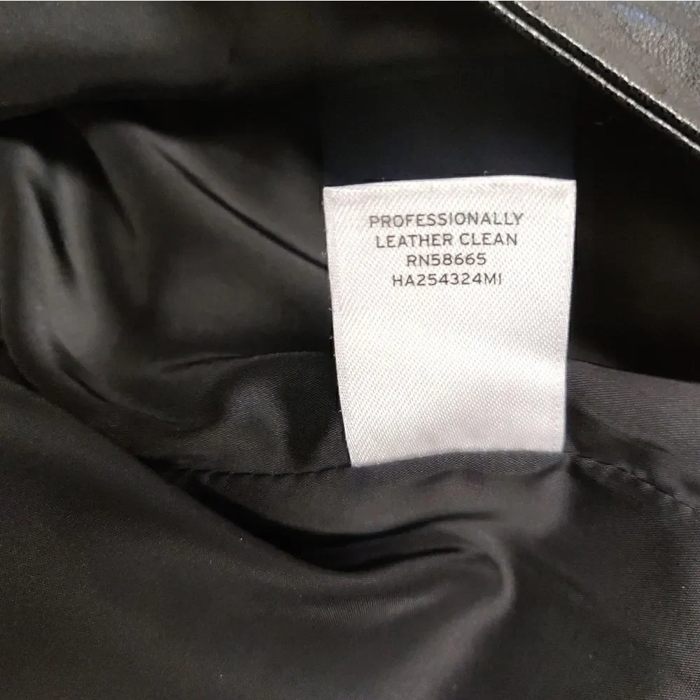 Halogen black genuine leather classic pencil sexy skirt size 6